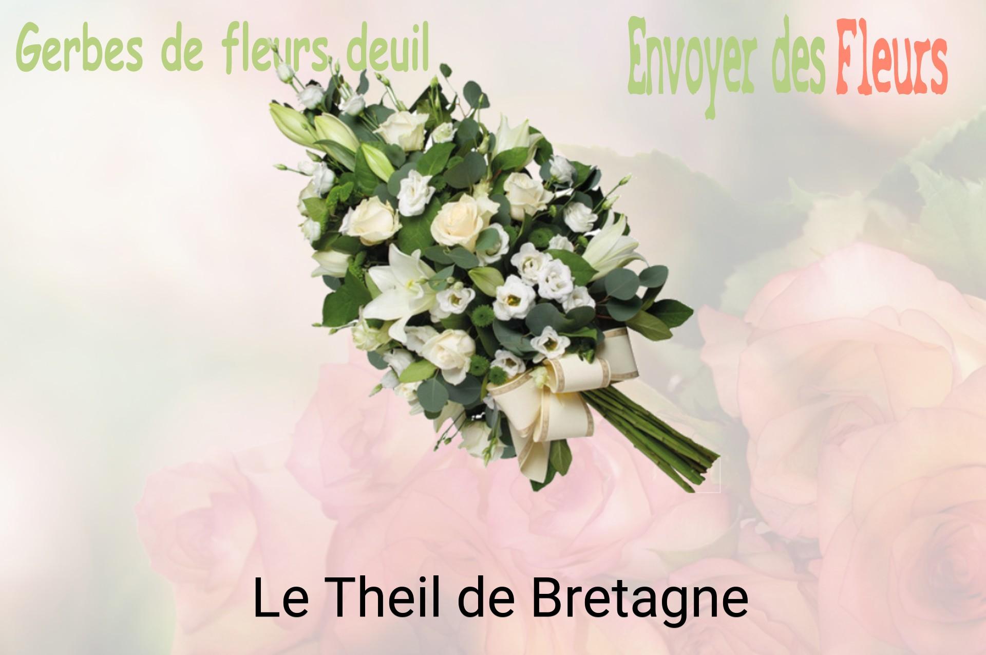 Gerbe de fleurs de deuil livrée à Le Theil-de-Bretagne